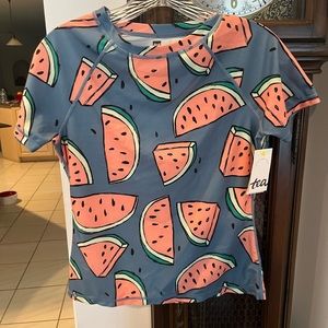 Tea Collection watermelon rash guard